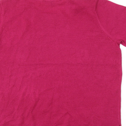 Womens UK Size 12 Bonmarché Pink Basic T-Shirt
