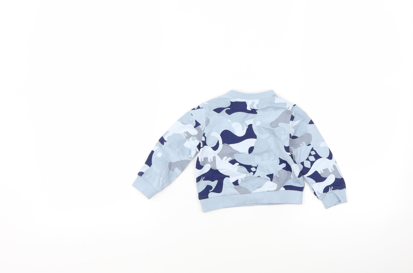 TU Boys Blue   Pullover Jumper Size 3-6 Months  - dinosaur