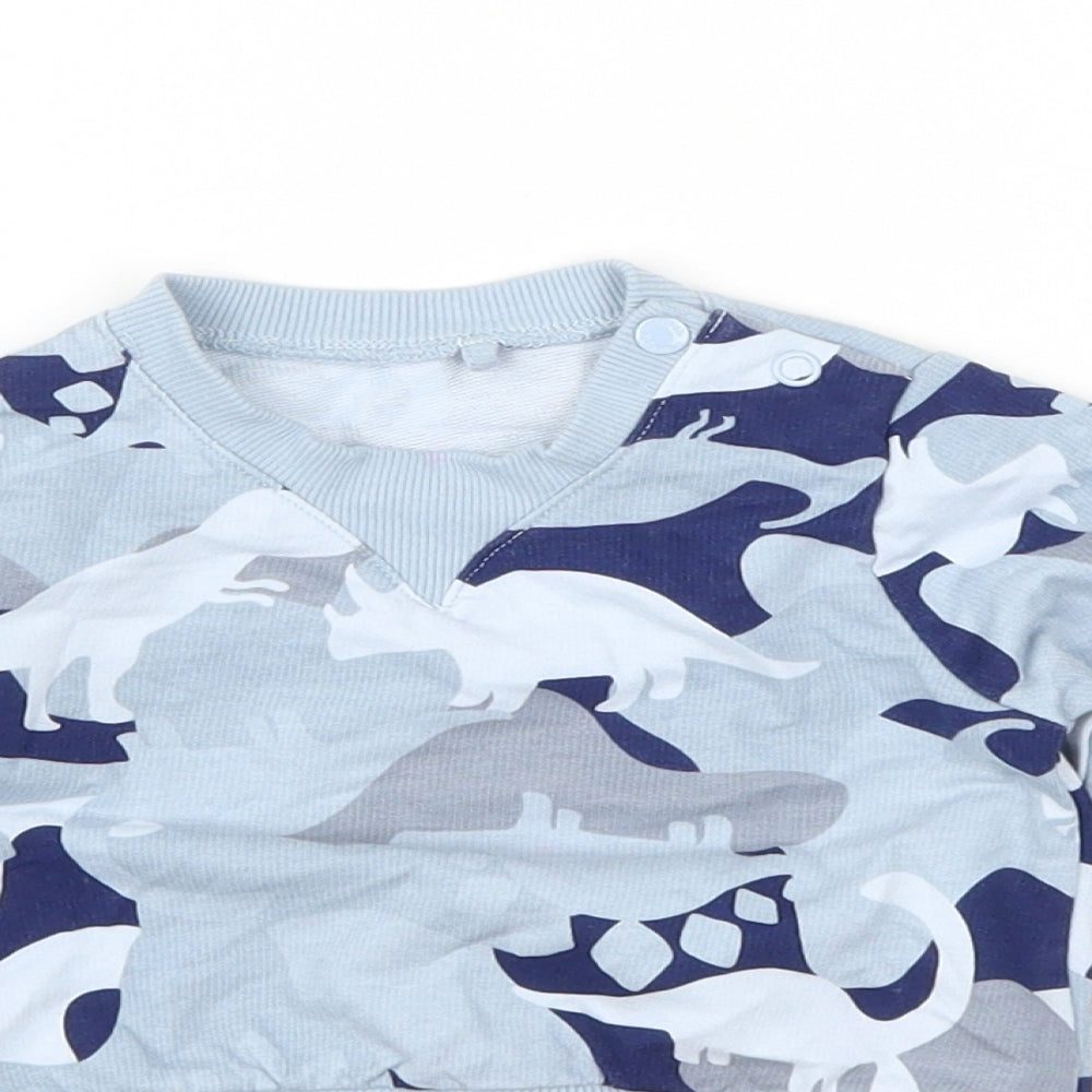TU Boys Blue   Pullover Jumper Size 3-6 Months  - dinosaur