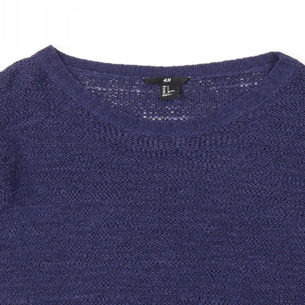 H&M Womens Blue   Pullover Jumper Size S