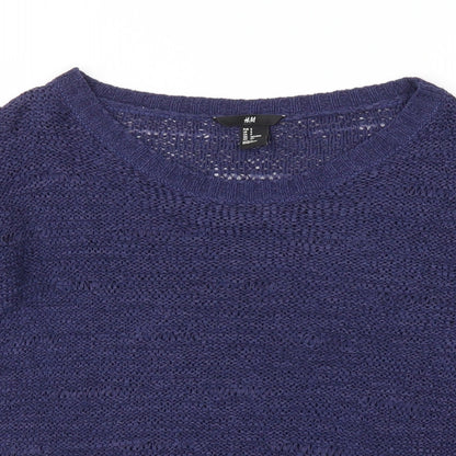 H&M Womens Blue   Pullover Jumper Size S