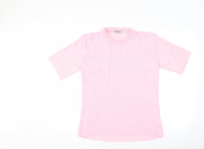 Womens UK Size L Emma Collection Pink Basic T-Shirt