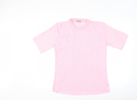Womens UK Size L Emma Collection Pink Basic T-Shirt