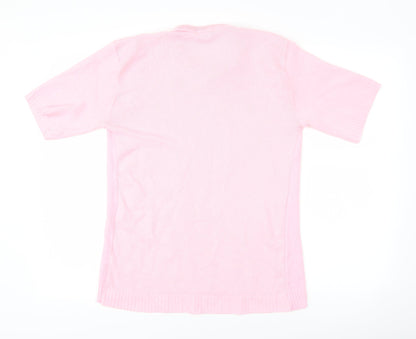 Womens UK Size L Emma Collection Pink Basic T-Shirt