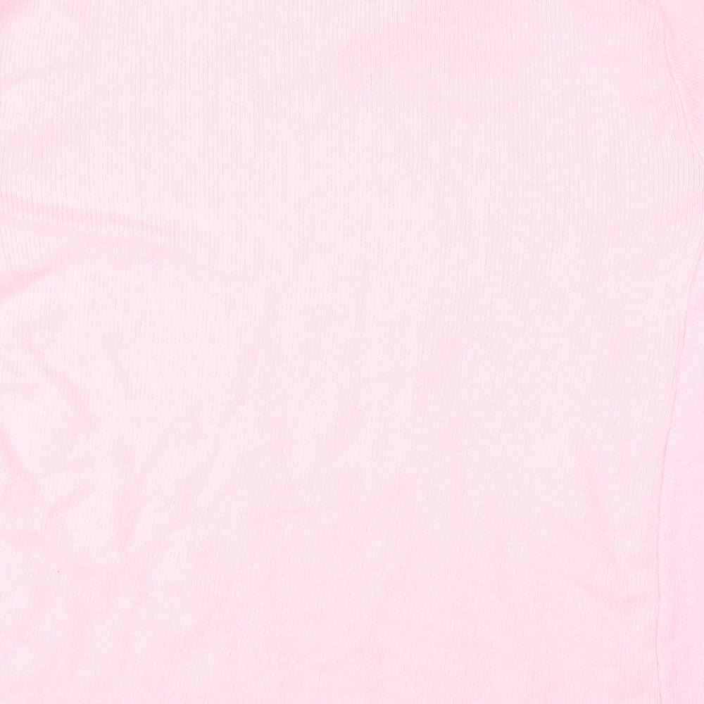 Womens UK Size L Emma Collection Pink Basic T-Shirt