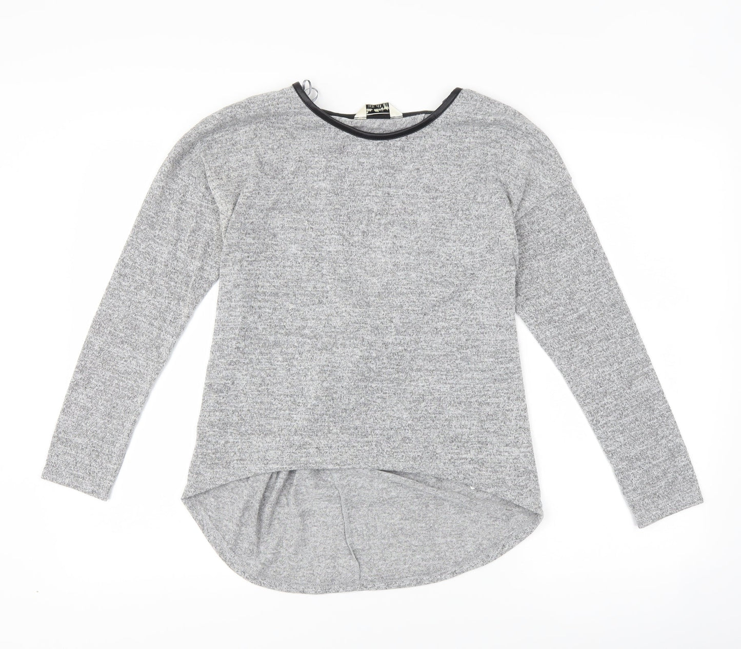 Miss Selfridge Womens Grey   Pullover Jumper Size 8  - knot back detail
