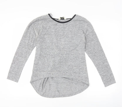Miss Selfridge Womens Grey   Pullover Jumper Size 8  - knot back detail
