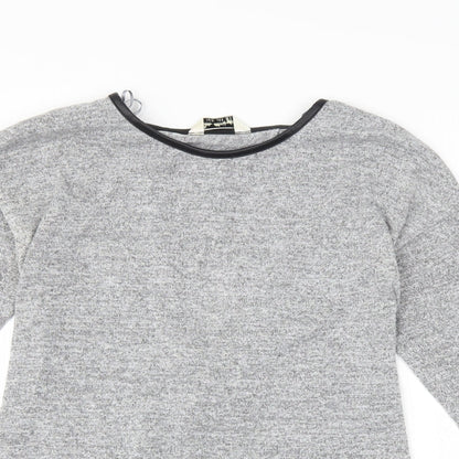 Miss Selfridge Womens Grey   Pullover Jumper Size 8  - knot back detail
