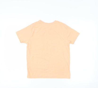 Primark Boys Orange   Basic T-Shirt Size 8-9 Years  - Venice beach