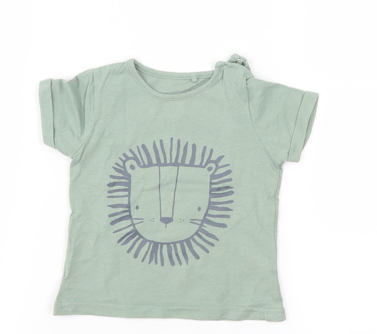TU Boys Green   Basic T-Shirt Size 6-9 Months  - lion