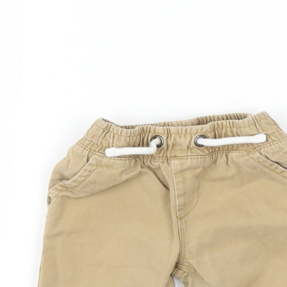 F&F Boys Brown   Cargo Trousers Size 6-9 Months
