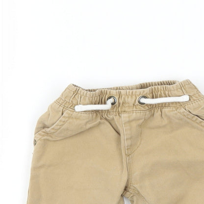 F&F Boys Brown   Cargo Trousers Size 6-9 Months