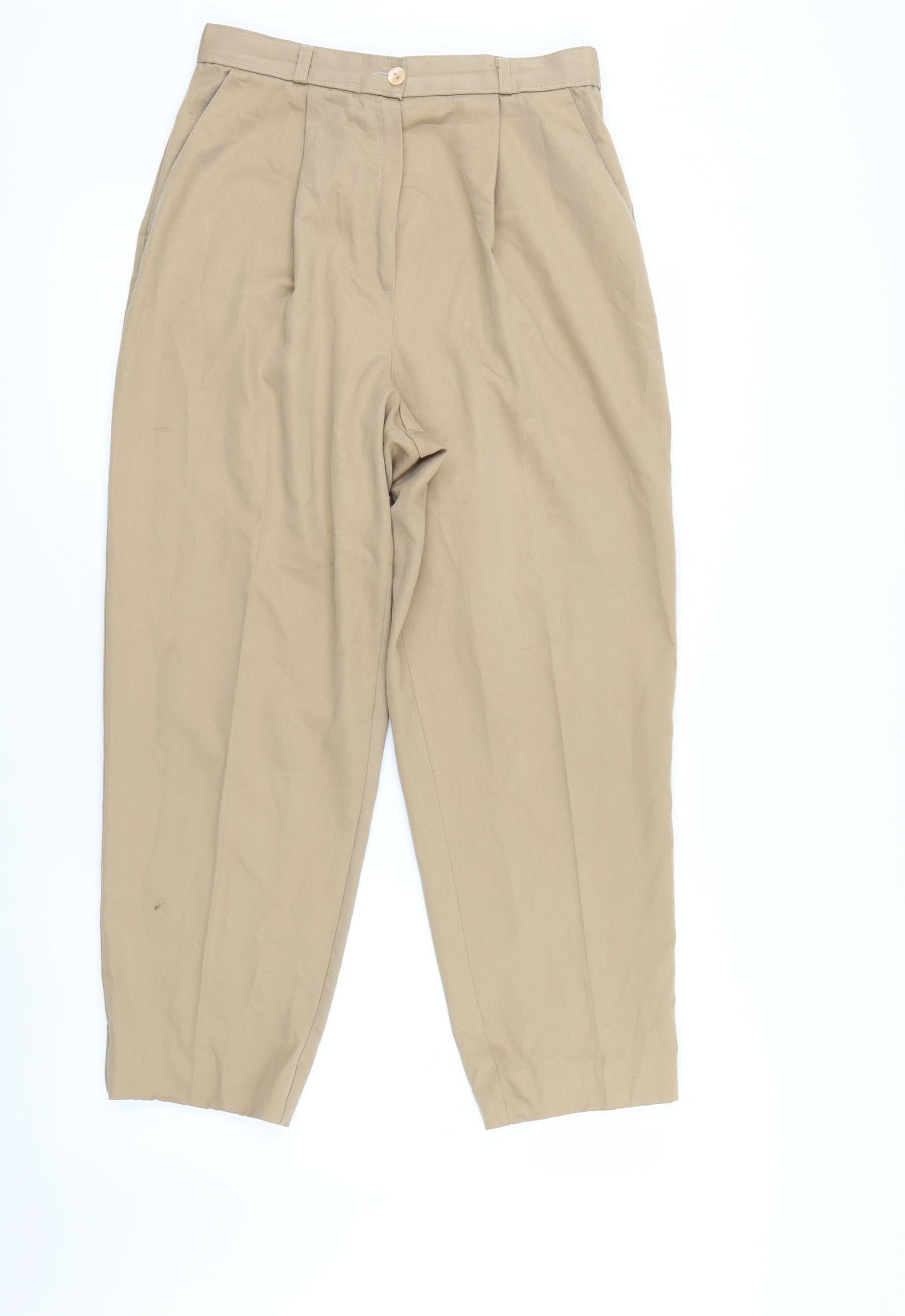 Womens UK Size 14 Essentials Regular Fit  Beige Trousers
