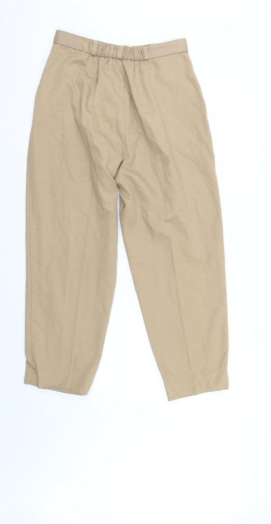 Womens UK Size 14 Essentials Regular Fit  Beige Trousers