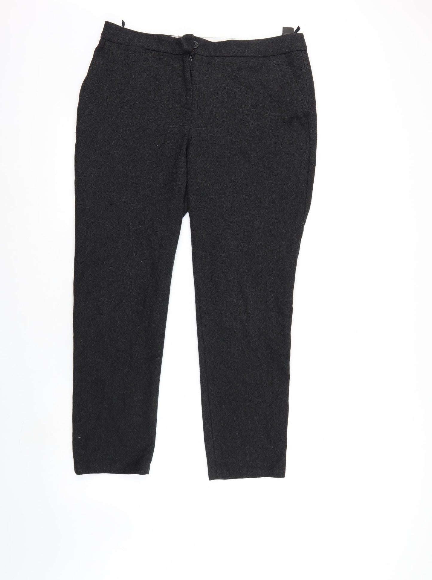 Womens UK Size 14 M&S Regular Fit  Black Trousers