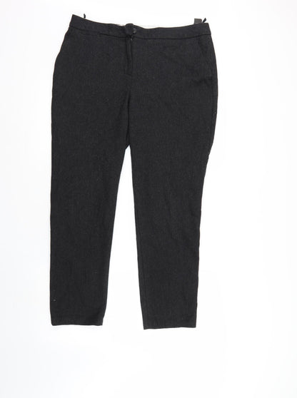 Womens UK Size 14 M&S Regular Fit  Black Trousers