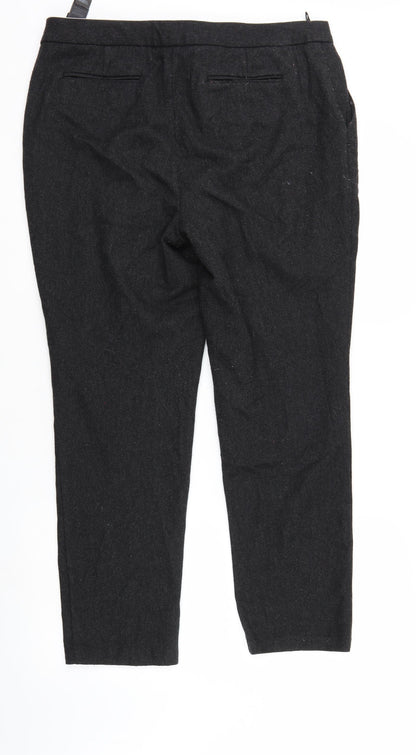 Womens UK Size 14 M&S Regular Fit  Black Trousers