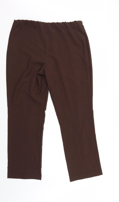 Classic Womens Brown   Trousers  Size 14 L28 in
