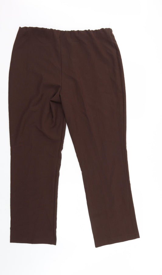Classic Womens Brown   Trousers  Size 14 L28 in