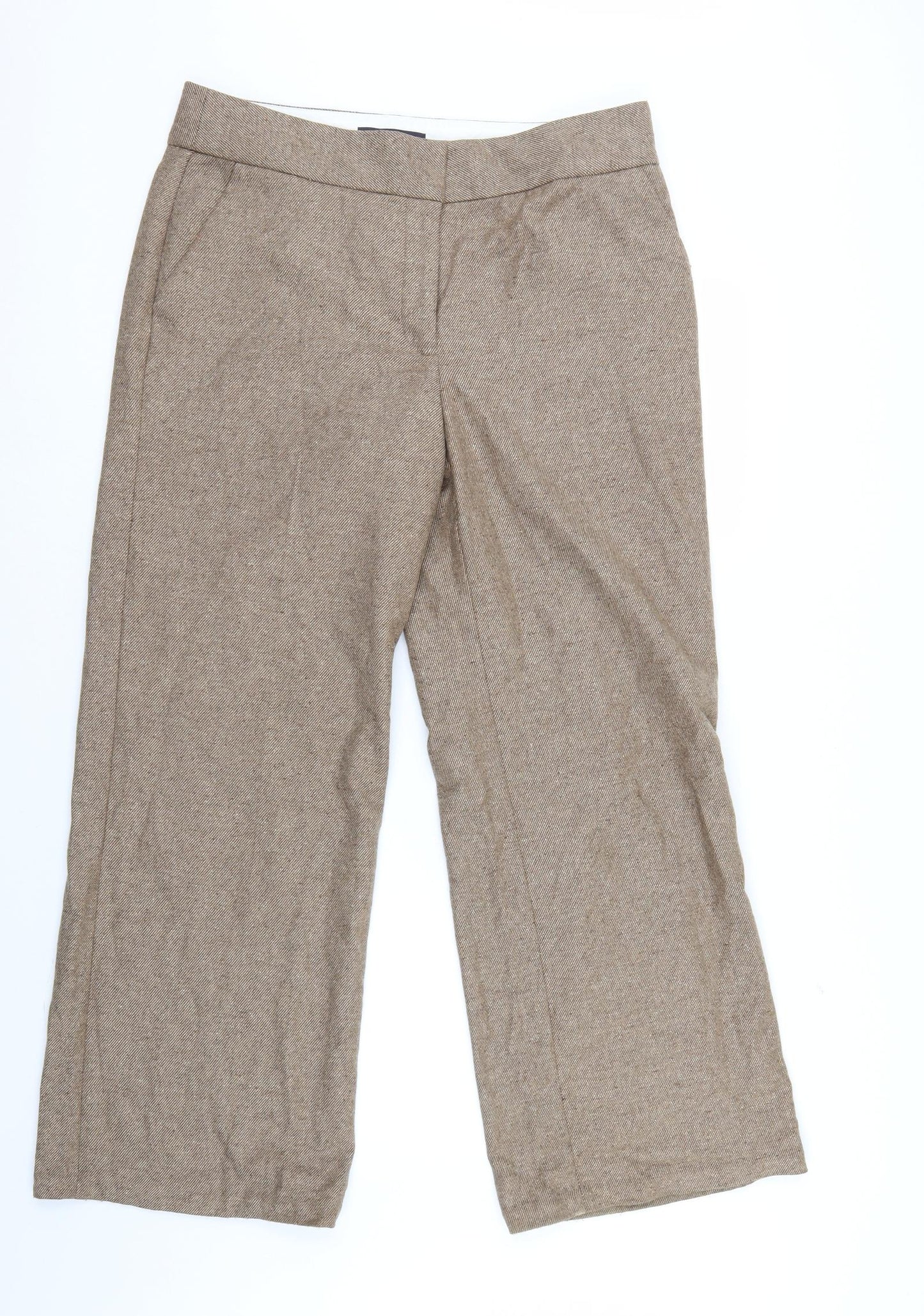 M&S Womens Brown   Trousers  Size 14 L29 in