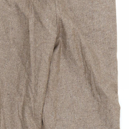 M&S Womens Brown   Trousers  Size 14 L29 in