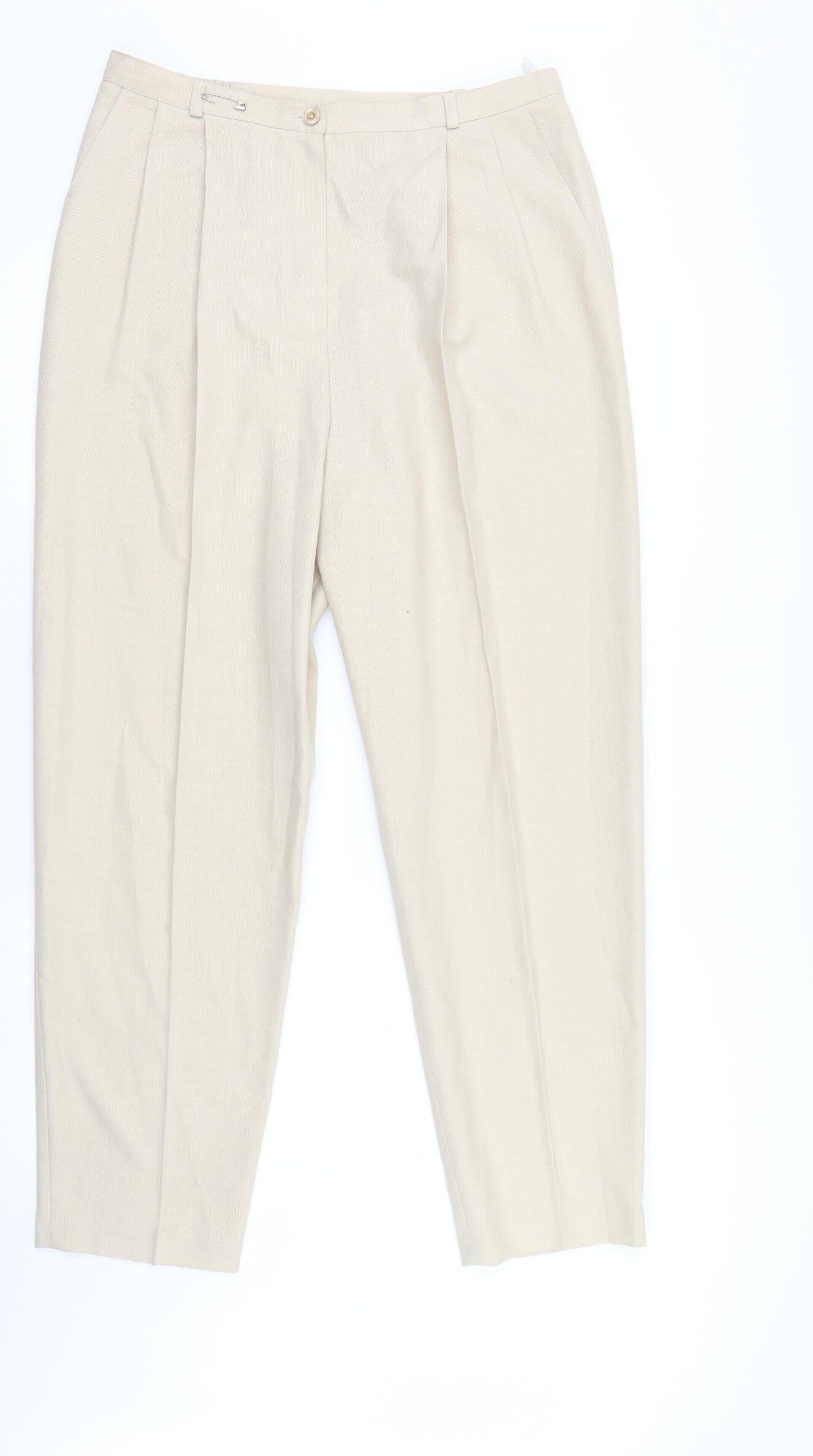 Holmewood Womens Ivory   Trousers  Size 16 L28 in