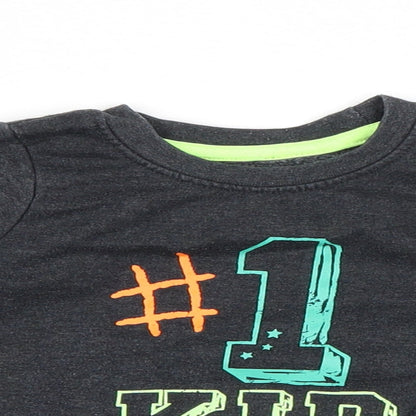 Mini Rebel Boys Black   Pullover Jumper Size 12-18 Months