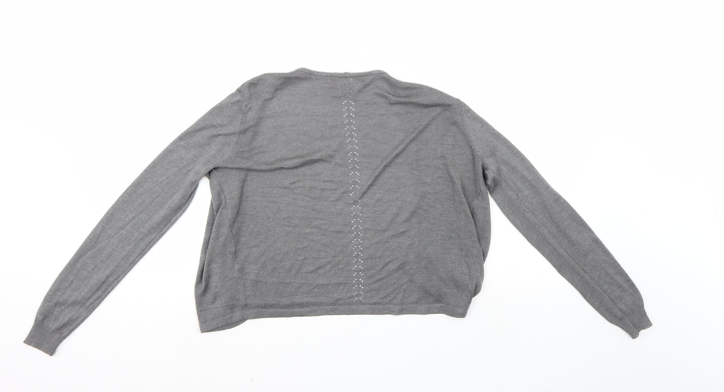 Primark Womens Grey   Cardigan Jumper Size 6