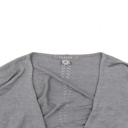 Primark Womens Grey   Cardigan Jumper Size 6