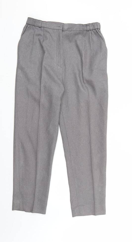Womens UK Size 16 Preworn Regular Fit  Grey Trousers