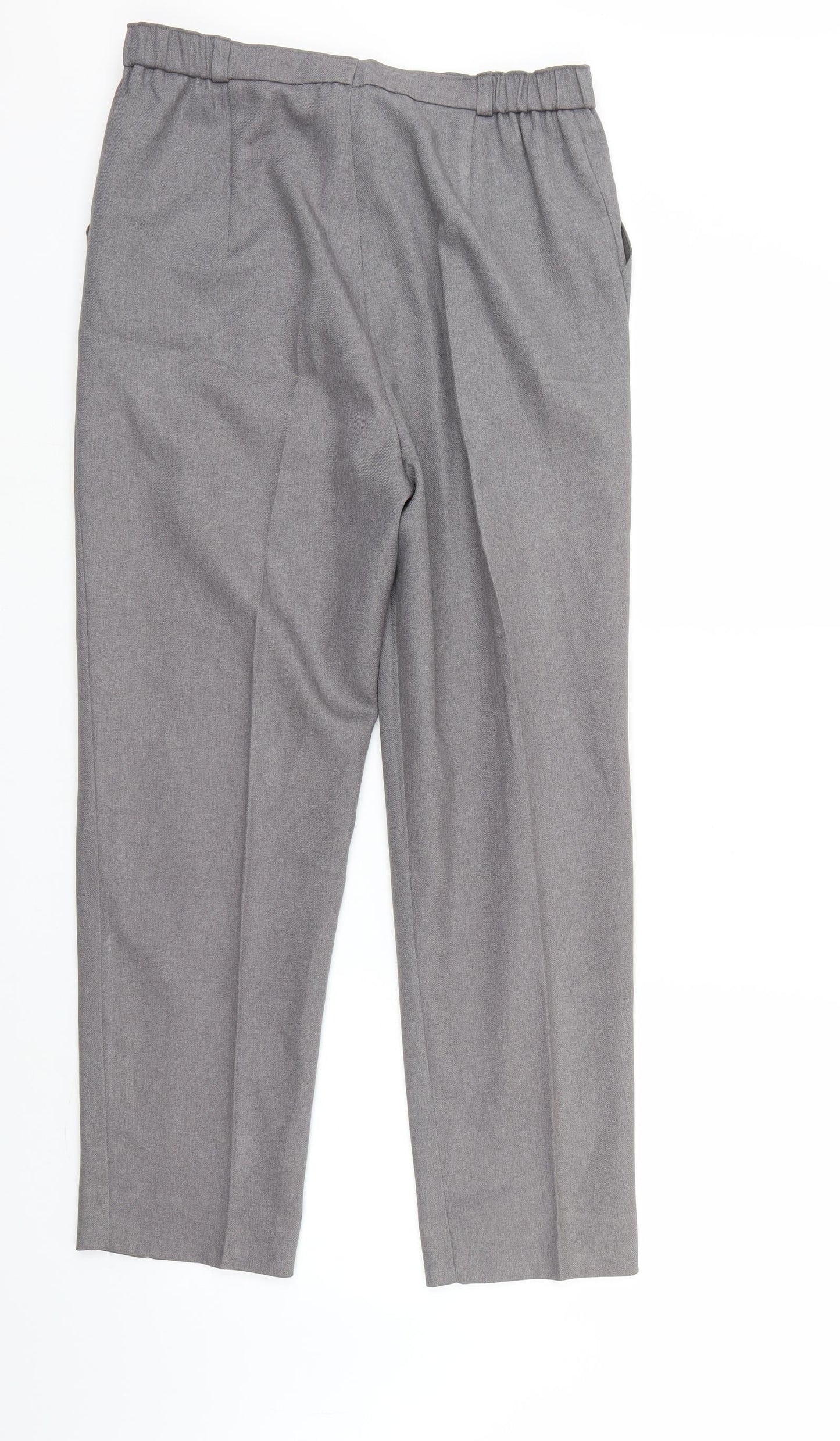 Womens UK Size 16 Preworn Regular Fit  Grey Trousers
