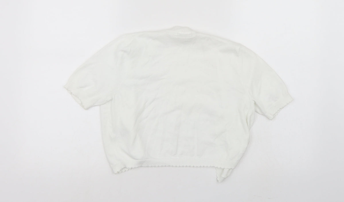 Tu Womens White   Cardigan Jumper Size 10