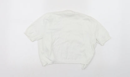 Tu Womens White   Cardigan Jumper Size 10