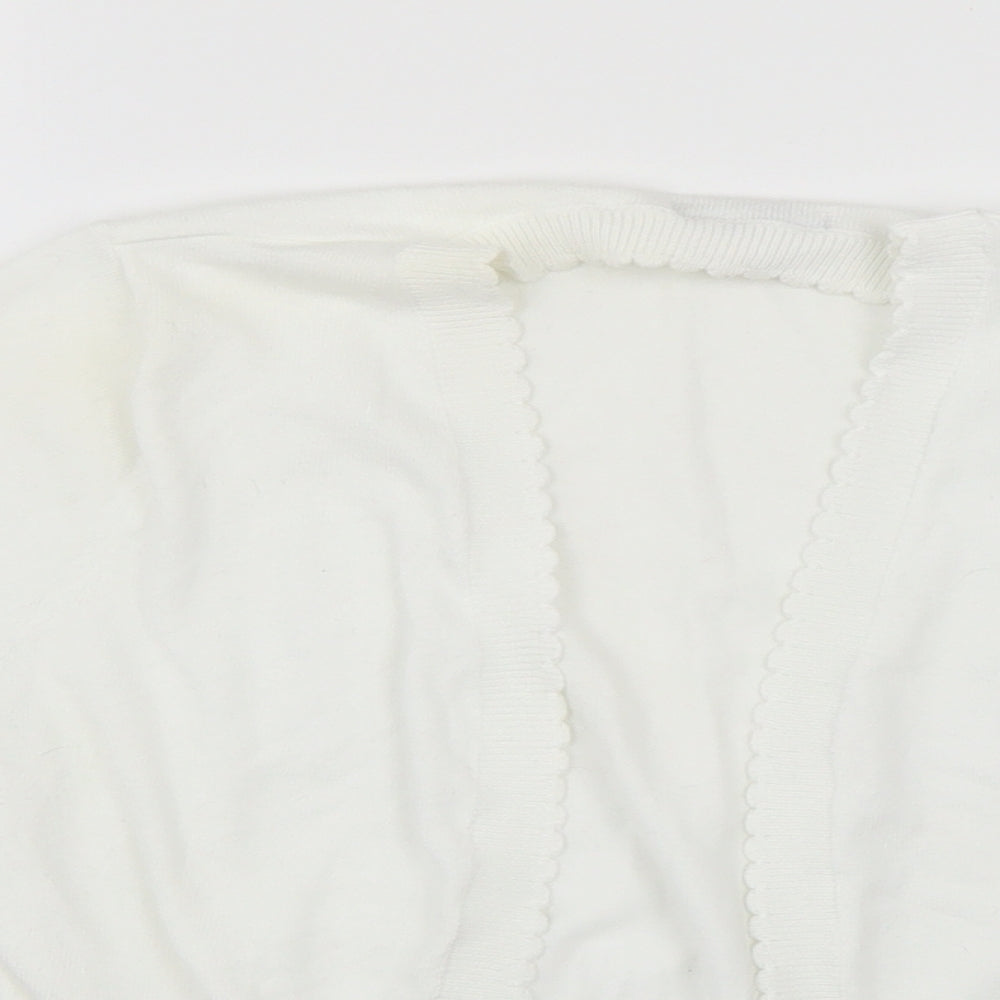 Tu Womens White   Cardigan Jumper Size 10