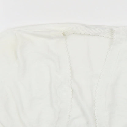 Tu Womens White   Cardigan Jumper Size 10