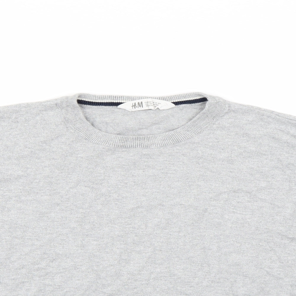 H&M Girls Grey   Pullover Jumper Size 13-14 Years