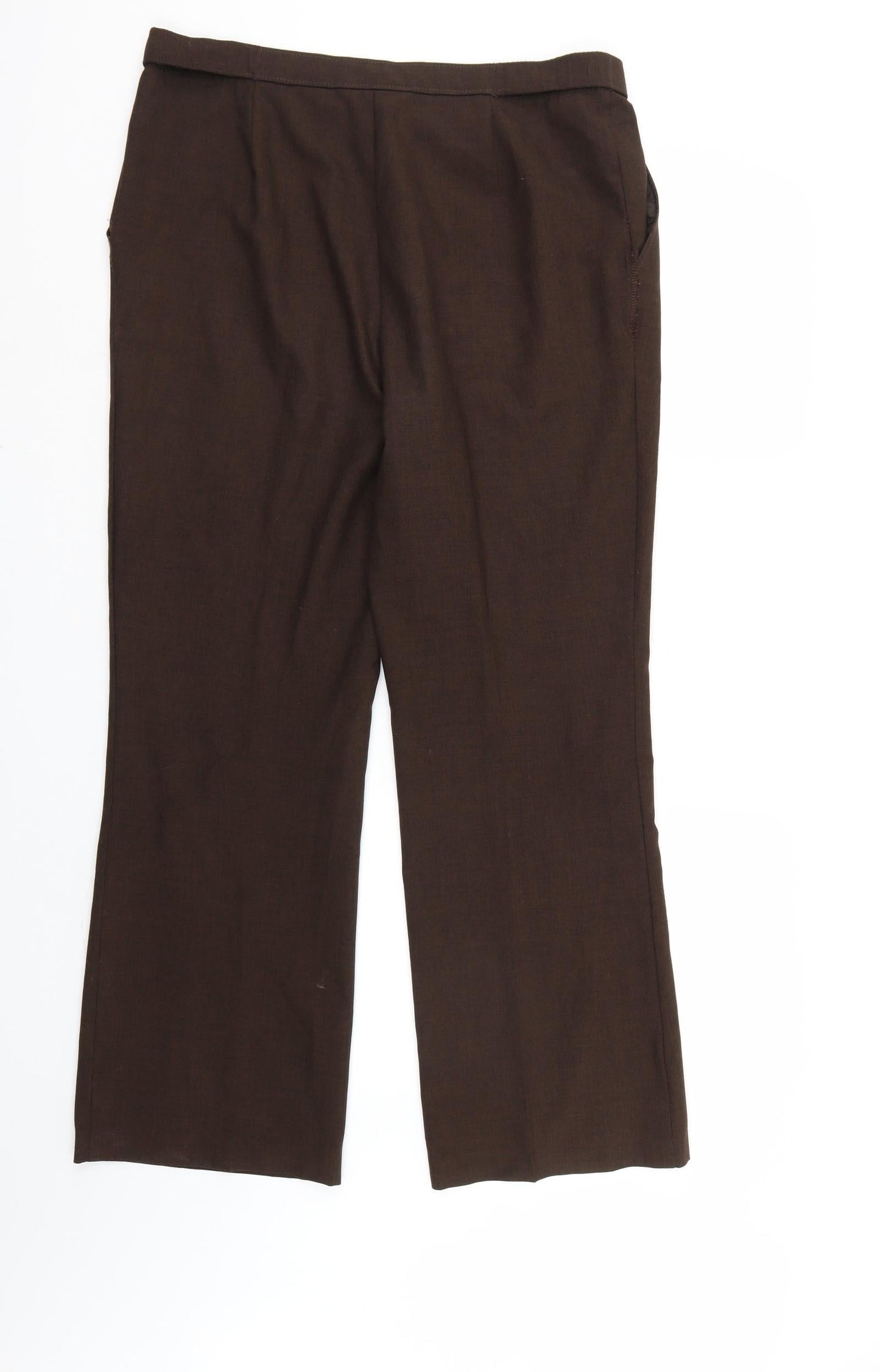 Womens UK Size 14 Marks and Spencer Regular Fit  Brown Trousers