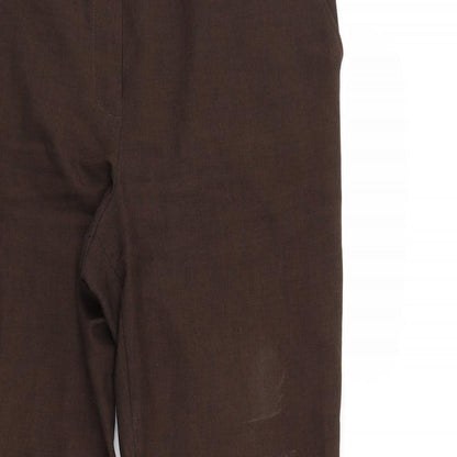 Womens UK Size 14 Marks and Spencer Regular Fit  Brown Trousers