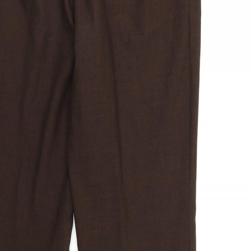 Womens UK Size 14 Marks and Spencer Regular Fit  Brown Trousers