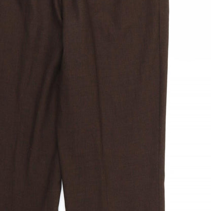 Womens UK Size 14 Marks and Spencer Regular Fit  Brown Trousers