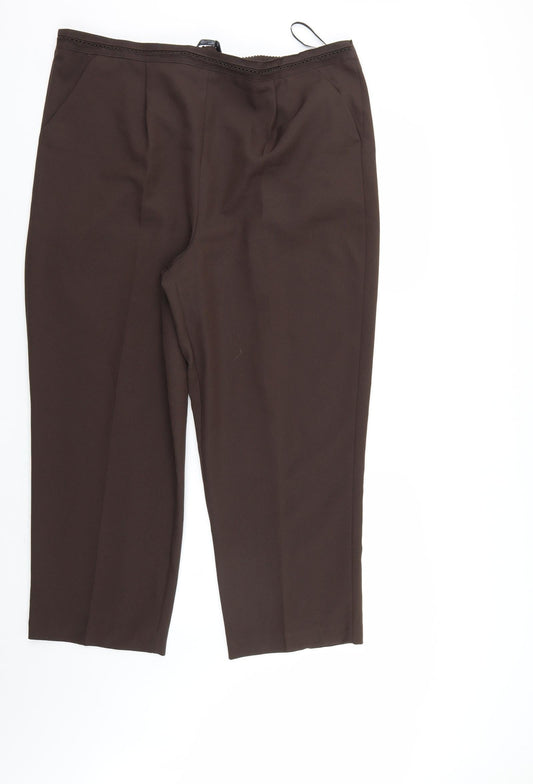 Womens UK Size 20 BM Regular Fit  Brown Trousers
