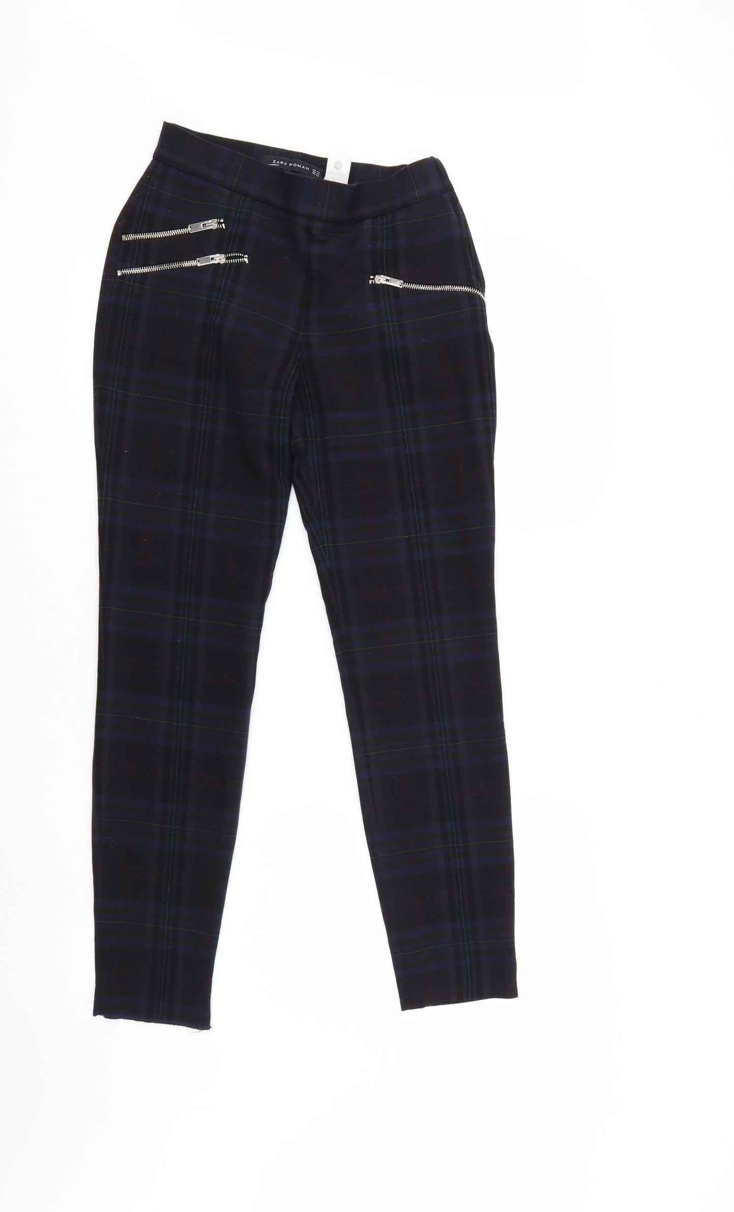 Womens UK Size 4 Zara Regular Fit  Multicoloured Trousers