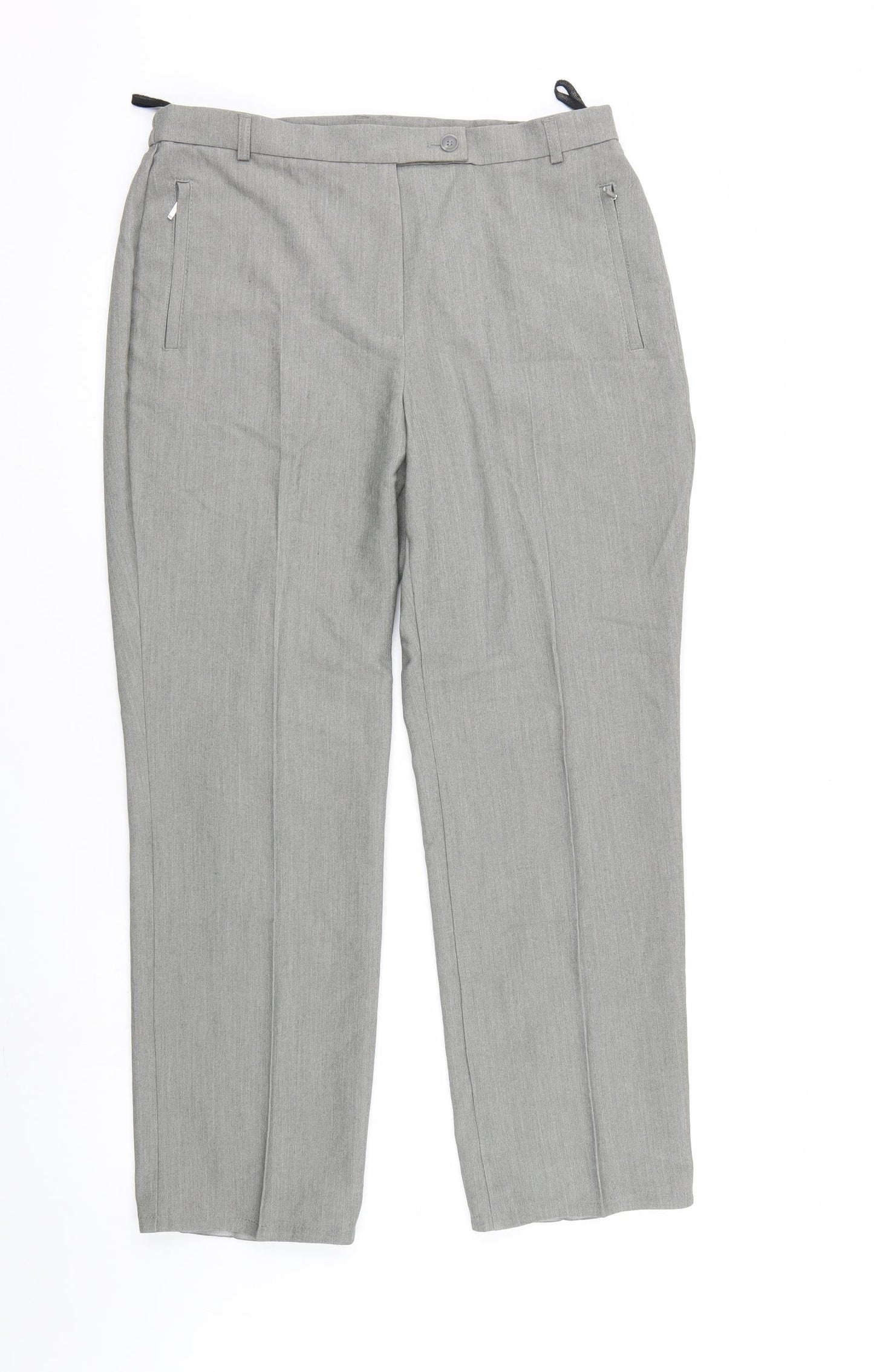 M&S Womens Grey   Trousers  Size 14 L26 in
