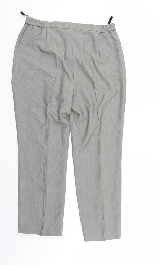 M&S Womens Grey   Trousers  Size 14 L26 in