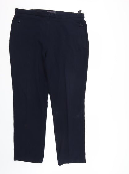Womens UK Size 16 M&S Regular Fit  Blue Trousers