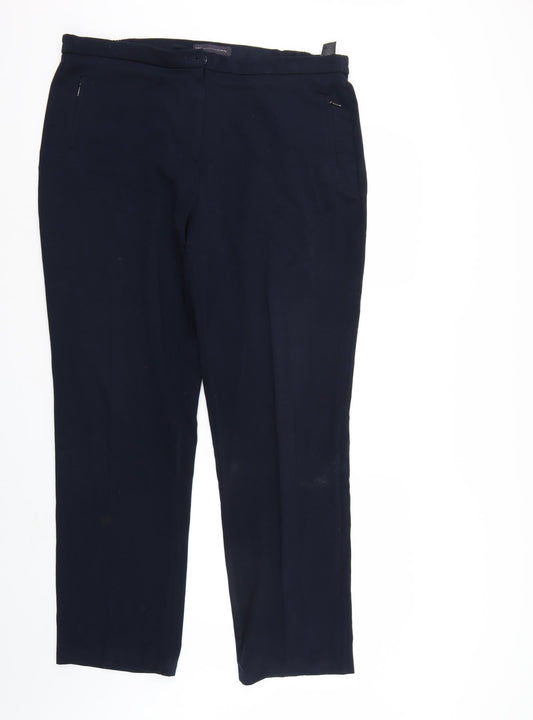 M&S Womens Blue   Trousers  Size 16 L30 in