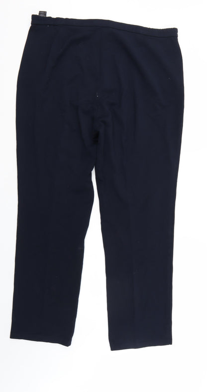 Womens UK Size 16 M&S Regular Fit  Blue Trousers
