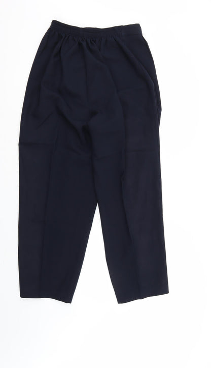 Womens UK Size 16 Bonmarché Regular Fit Cropped Blue Trousers
