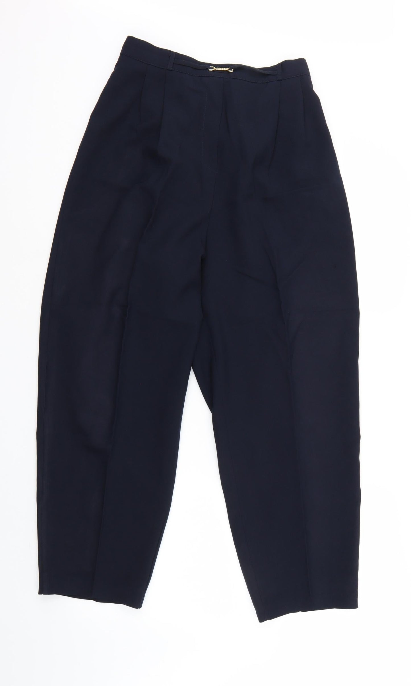 Womens UK Size 16 Bonmarché Regular Fit Cropped Blue Trousers