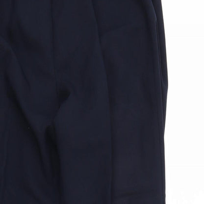 Womens UK Size 16 Bonmarché Regular Fit Cropped Blue Trousers